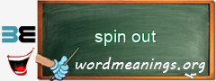 WordMeaning blackboard for spin out